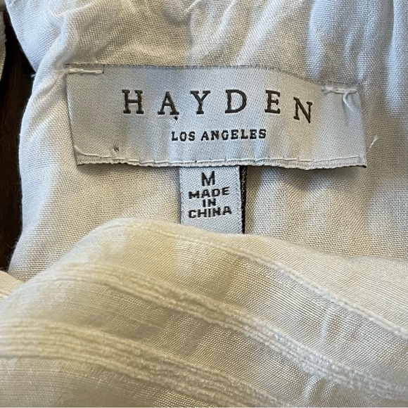 Hayden Cream/Pink Layered Colourblock Short Sleeve Boho Top (M) - Picture 10 of 11